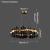 WOMO Iceberg Round Black Gold Chandelier-WM2183 thumbnail