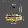WOMO Iceberg Round Black Gold Chandelier-WM2183 thumbnail