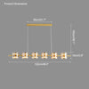 WOMO Glass Brass Linear Chandelier-WM2219A thumbnail