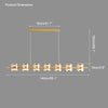 WOMO Glass Brass Linear Chandelier-WM2219A thumbnail