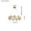 WOMO Modern Pillar Candle Round Chandelier-WM2224 thumbnail