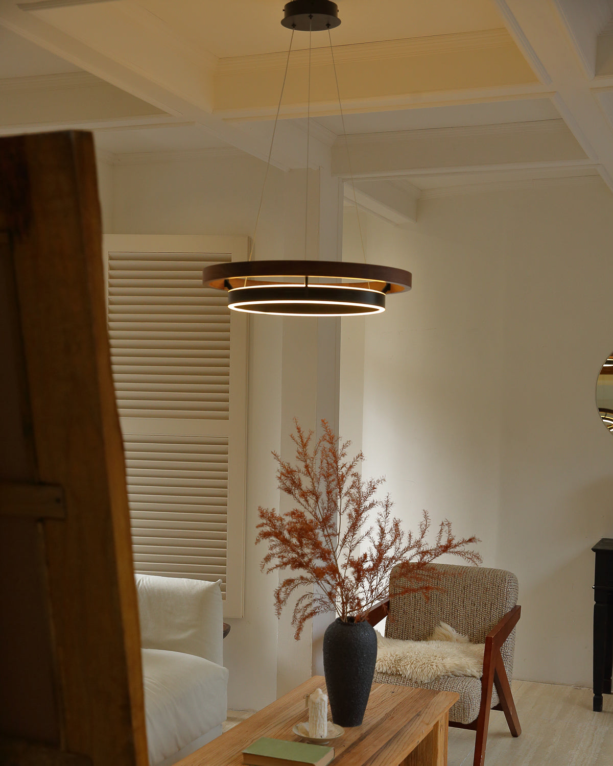 WOMO Circular Led Wood Chandelier-WM2492