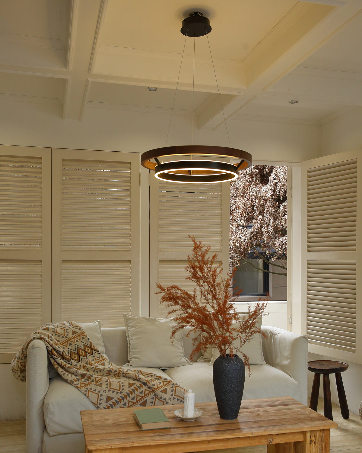 WOMO Circular Led Wood Chandelier-WM2492