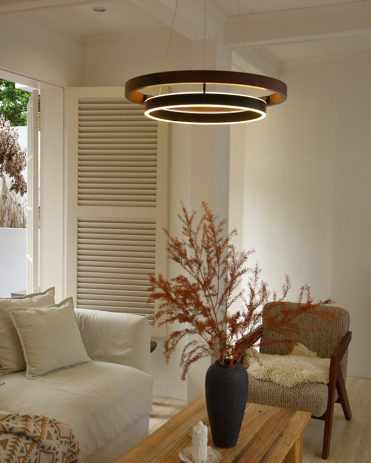 WOMO Circular Led Wood Chandelier-WM2492