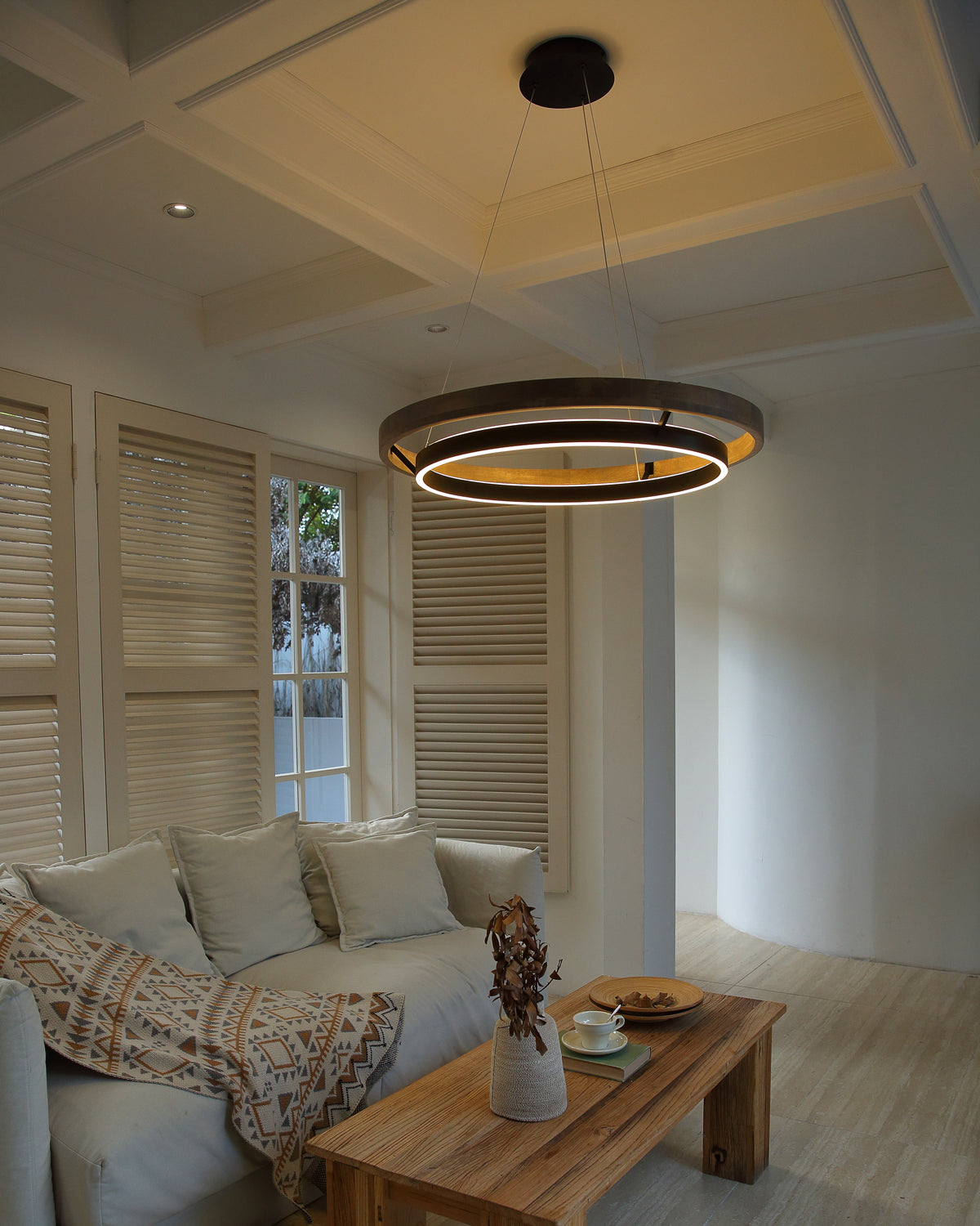WOMO Circular Led Wood Chandelier-WM2492