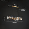 WOMO Smoked Crystal Linear Chandelier-WM2188 thumbnail