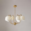 WOMO Mid Century Modern Ceramic Arm Chandelier-WM2121 thumbnail