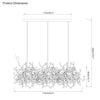 WOMO Argent/Gold Cloud Multi Pendant Chandelier-WM2042 thumbnail