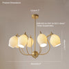 WOMO Mid Century Modern Ceramic Arm Chandelier-WM2121 thumbnail