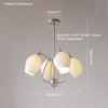 WOMO Mid Century Modern Ceramic Arm Chandelier-WM2121 thumbnail