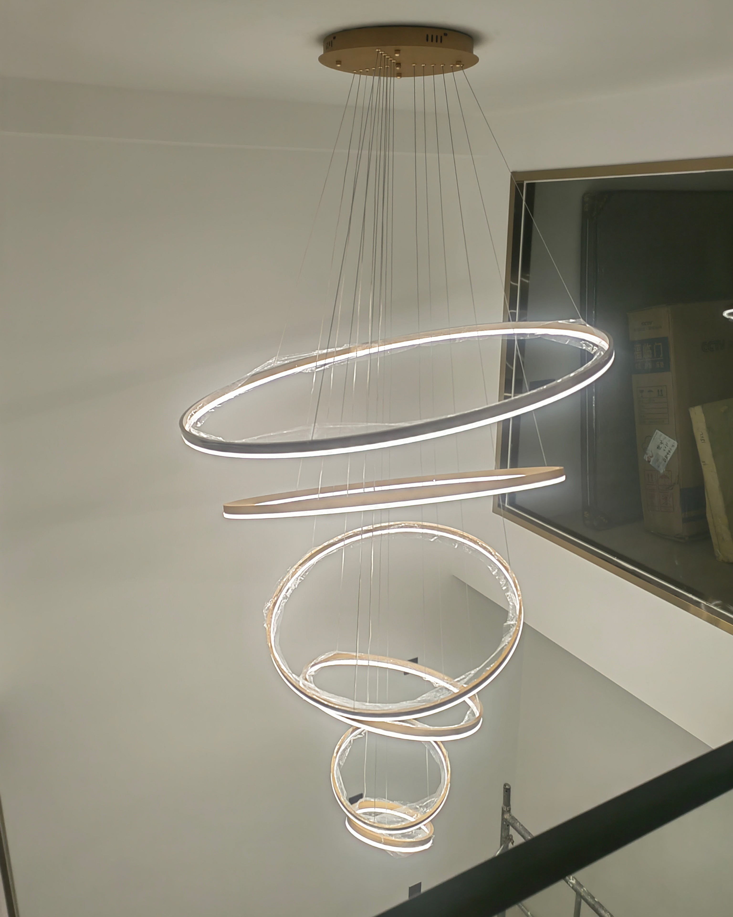 WOMO Tiered Ring LED Chandelier-WM2159