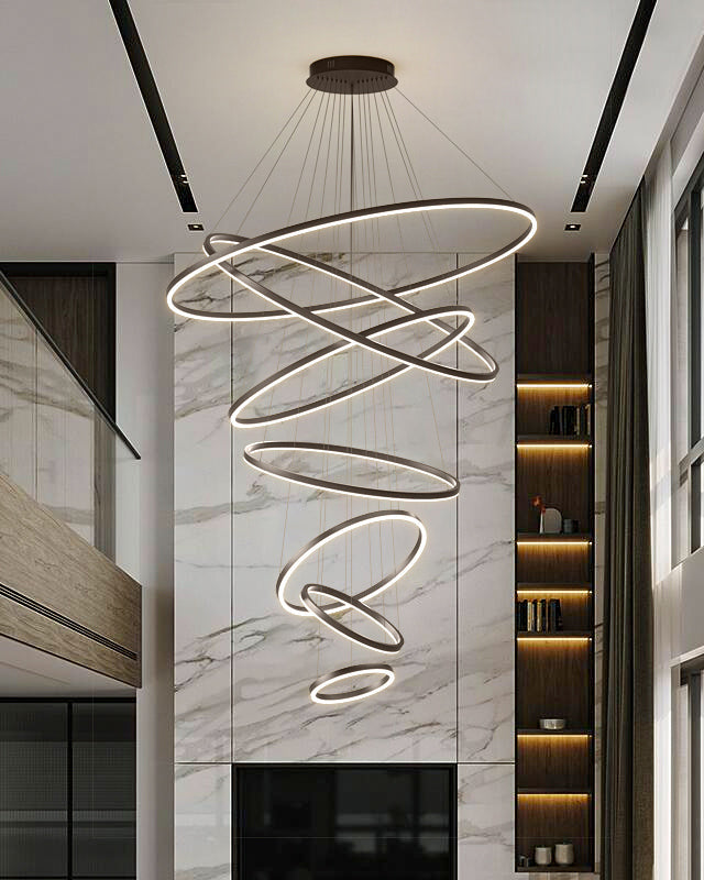 WOMO Tiered Ring LED Chandelier-WM2159