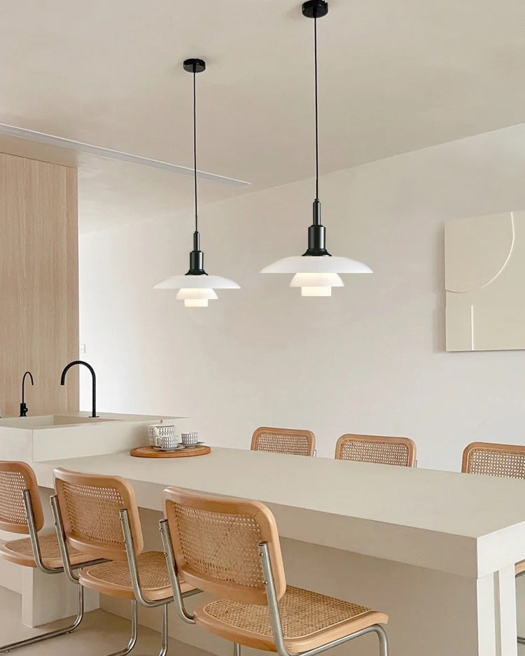 WOMO Danish Designer Milk Glass Pendant Lamp-WM2116