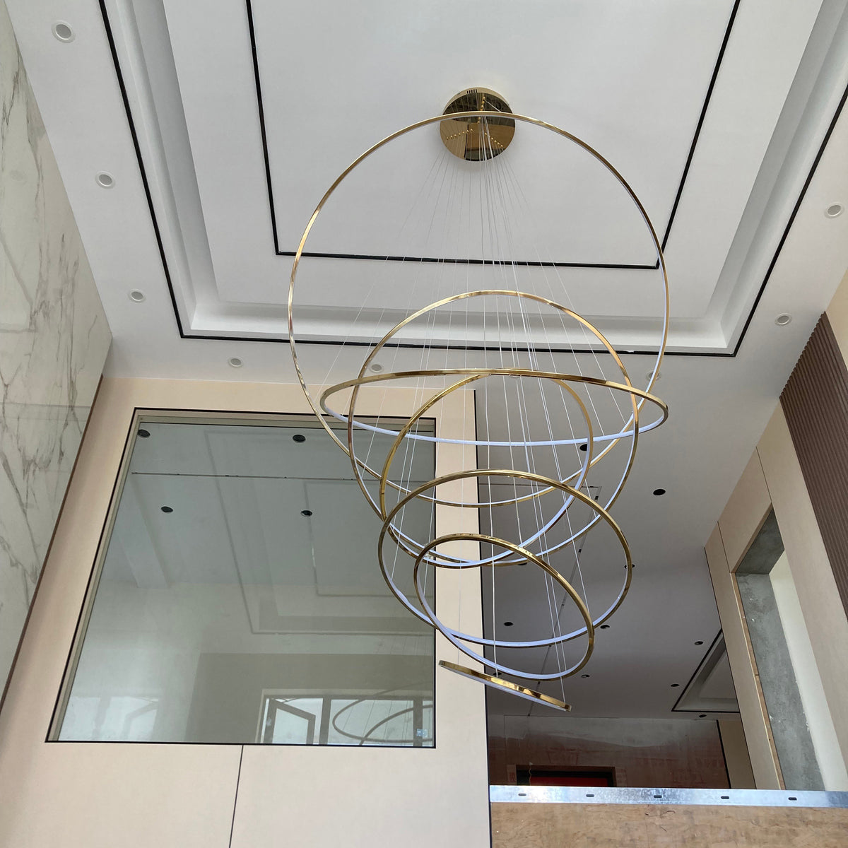 WOMO Tiered Ring LED Foyer Chandelier-WM2160