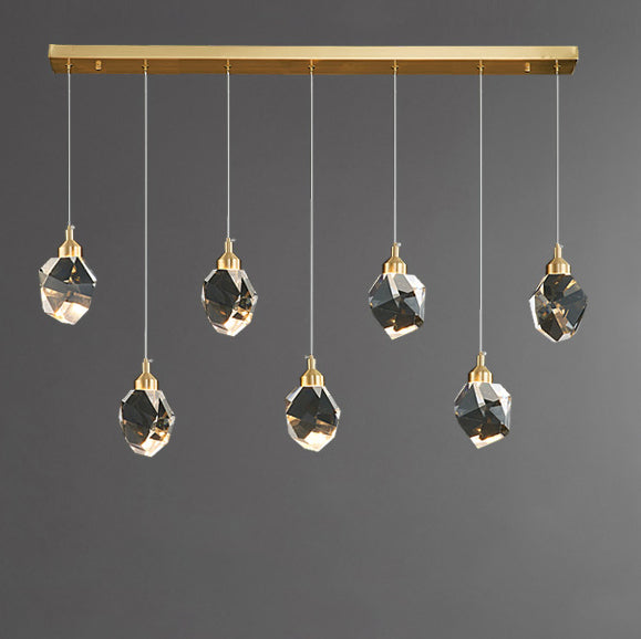 WOMO Rock Crystal Linear Chandelier-WM2189