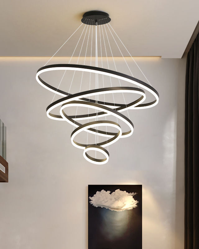 WOMO Tiered Ring LED Chandelier-WM2159