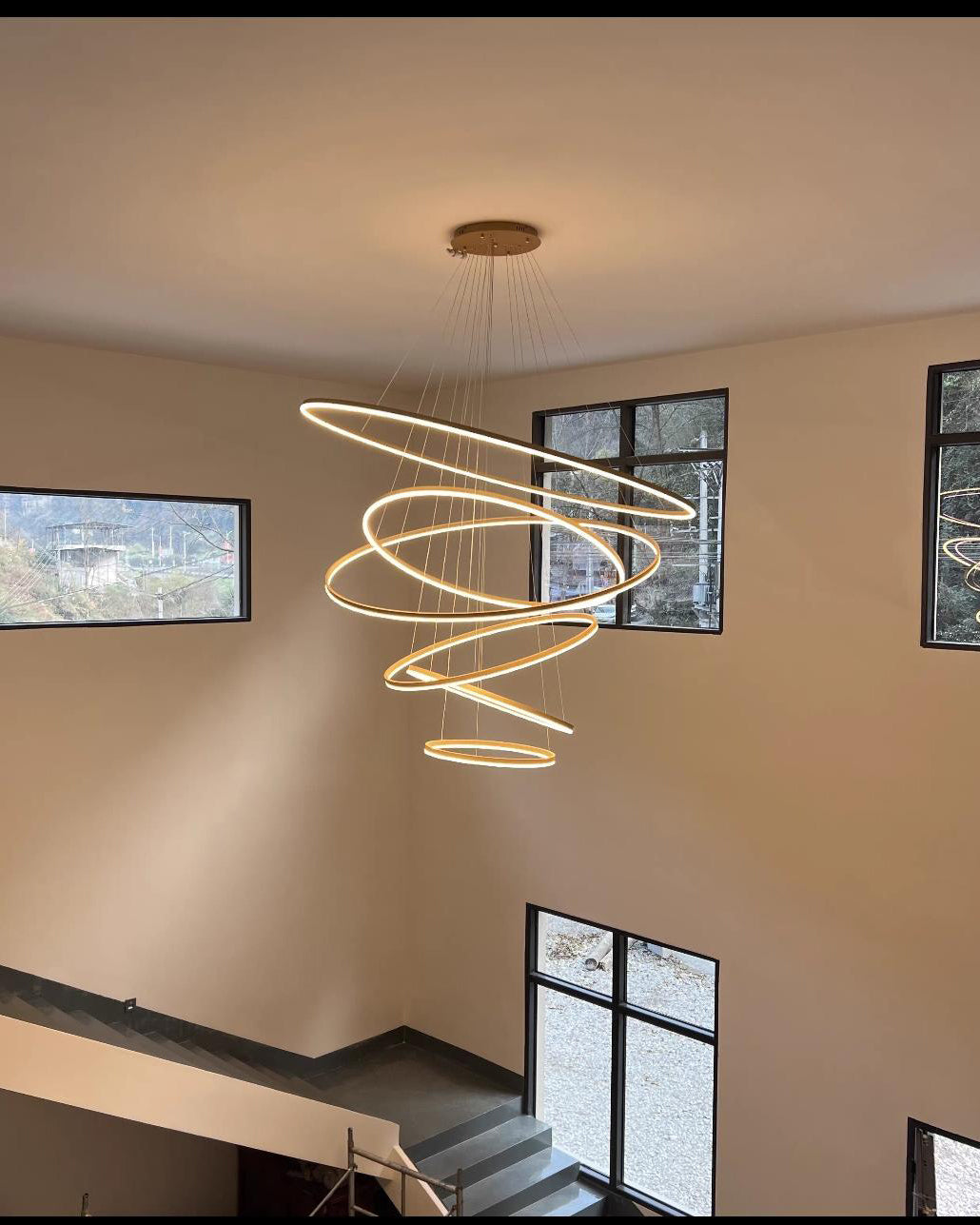 WOMO Tiered Ring LED Chandelier-WM2159