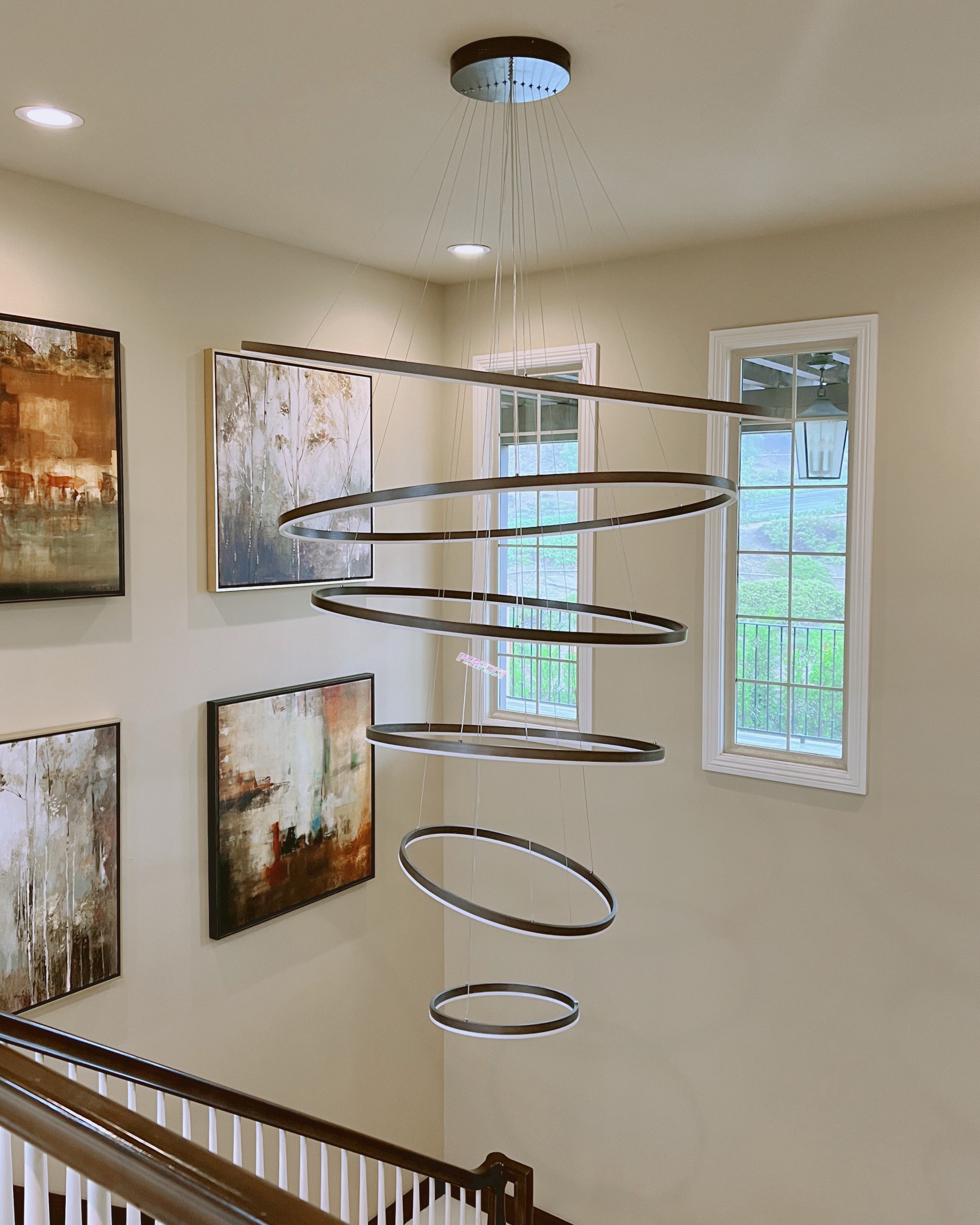 WOMO Tiered Ring LED Chandelier-WM2159