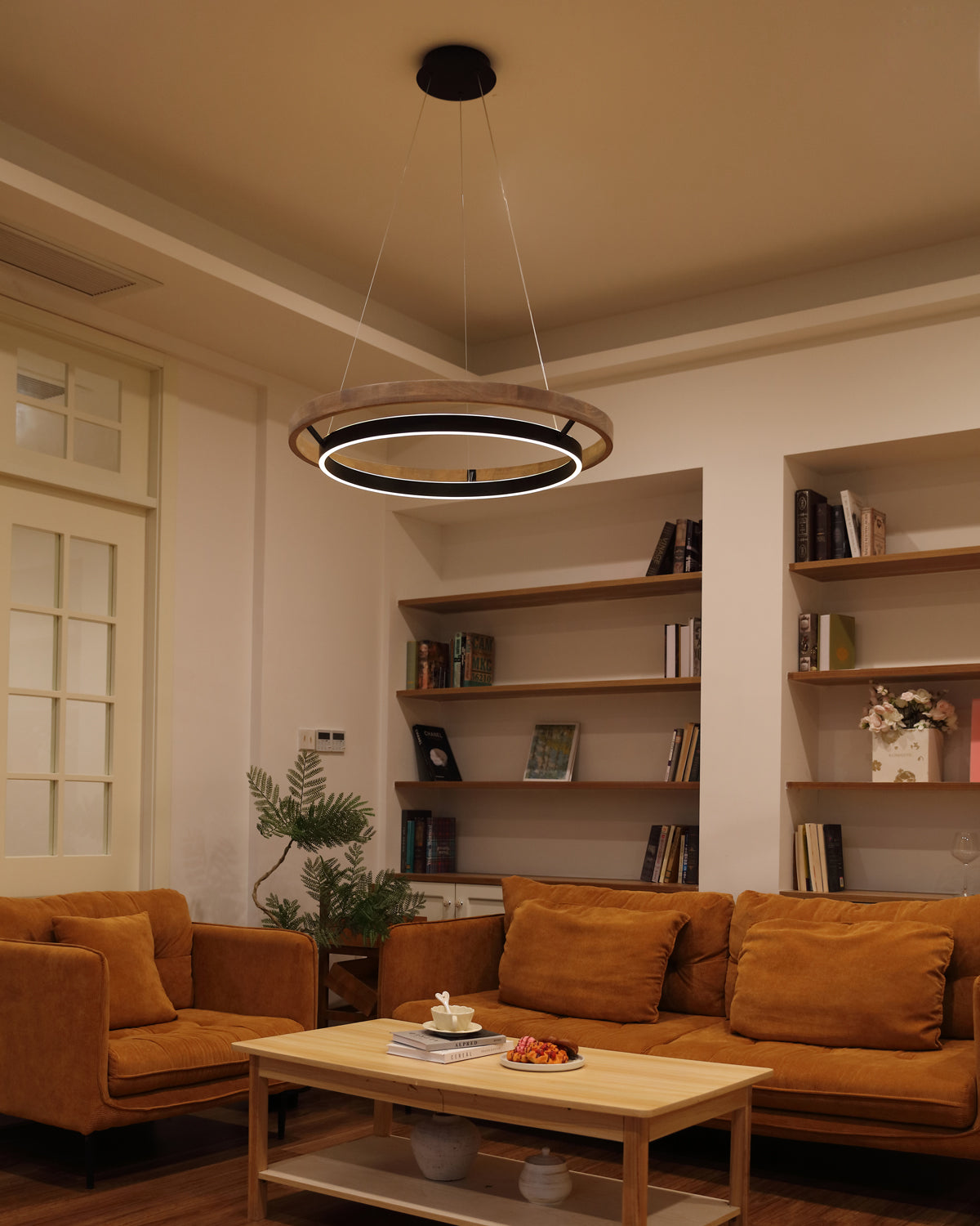WOMO Circular Led Wood Chandelier-WM2492