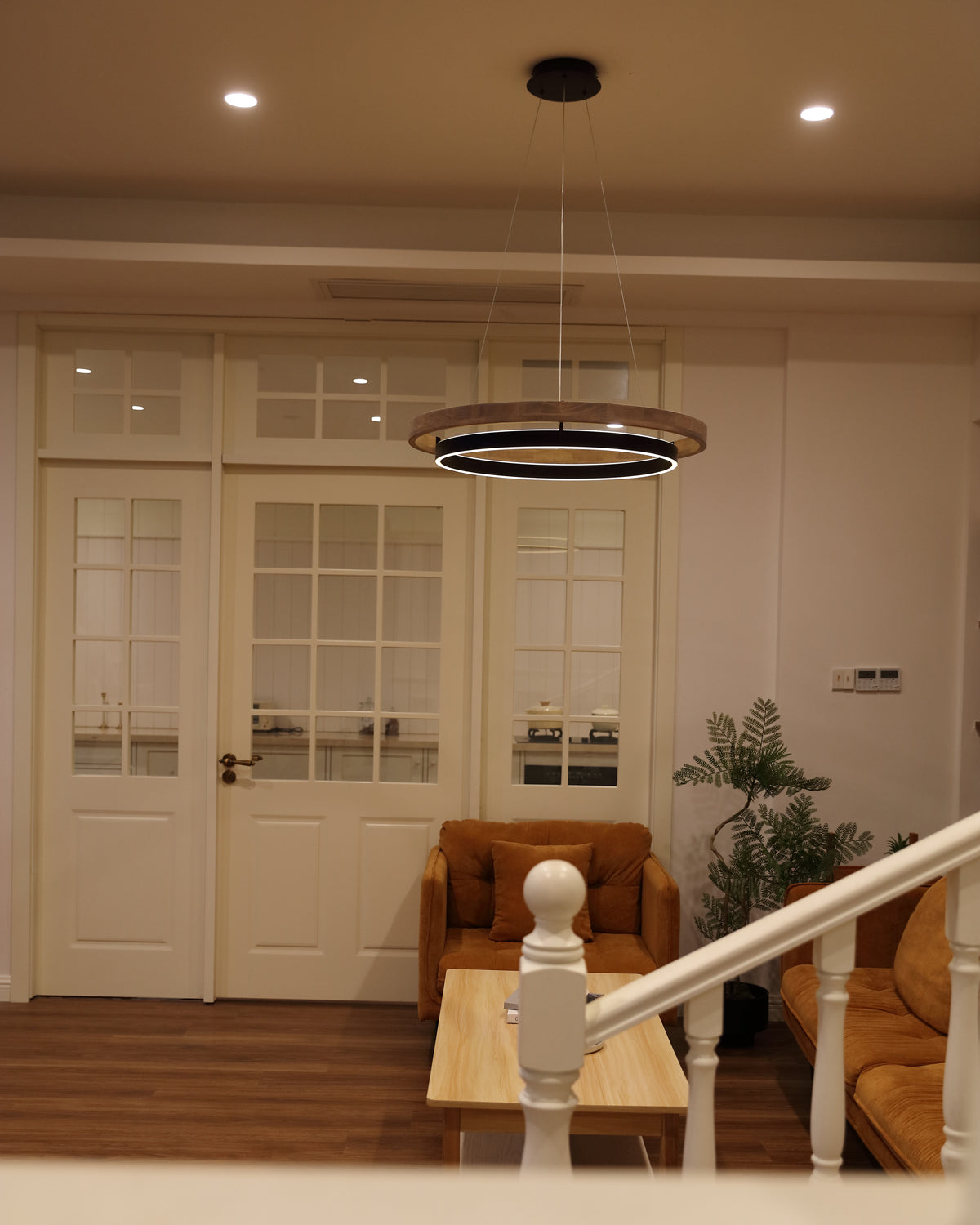 WOMO Circular Led Wood Chandelier-WM2492