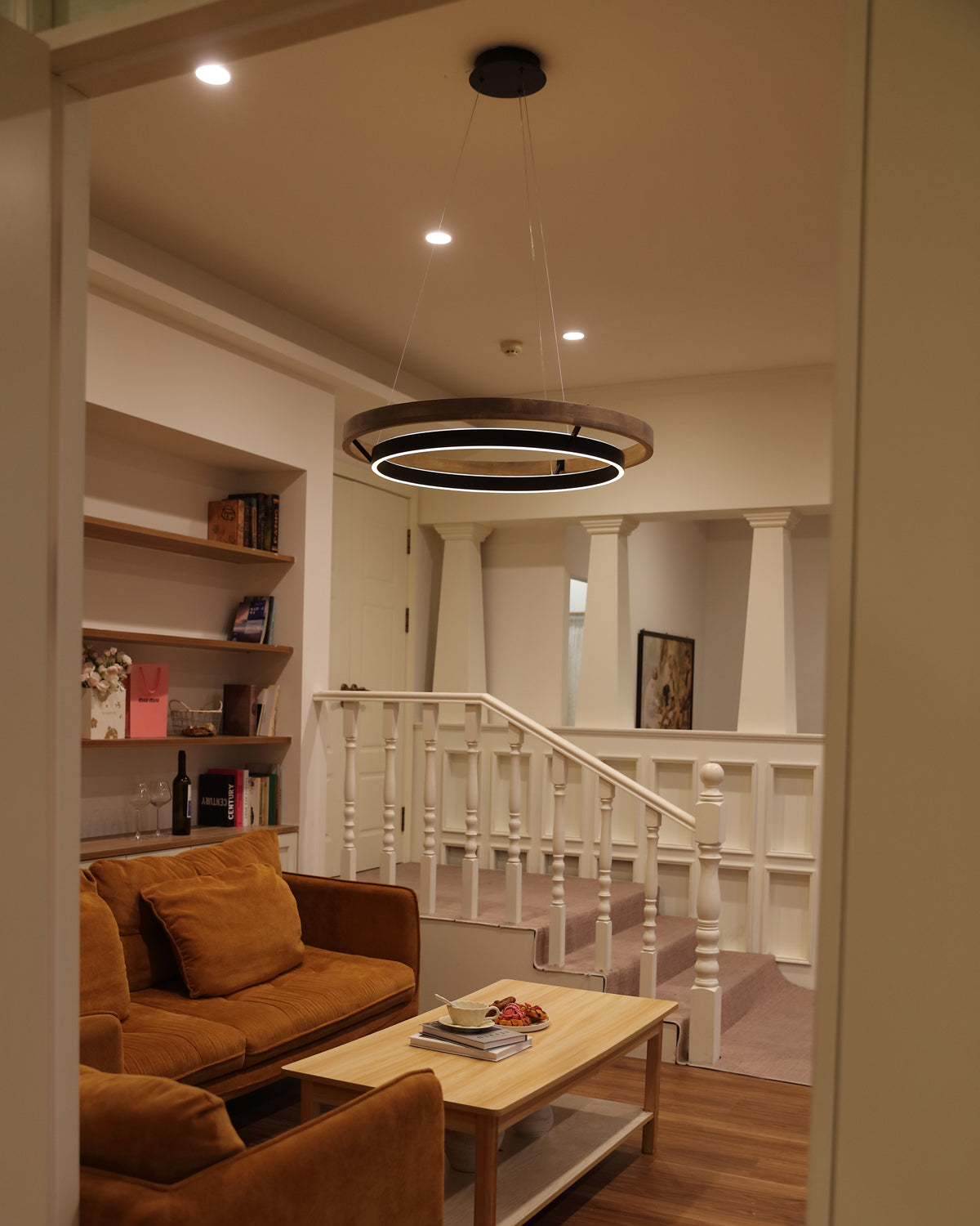 WOMO Circular Led Wood Chandelier-WM2492