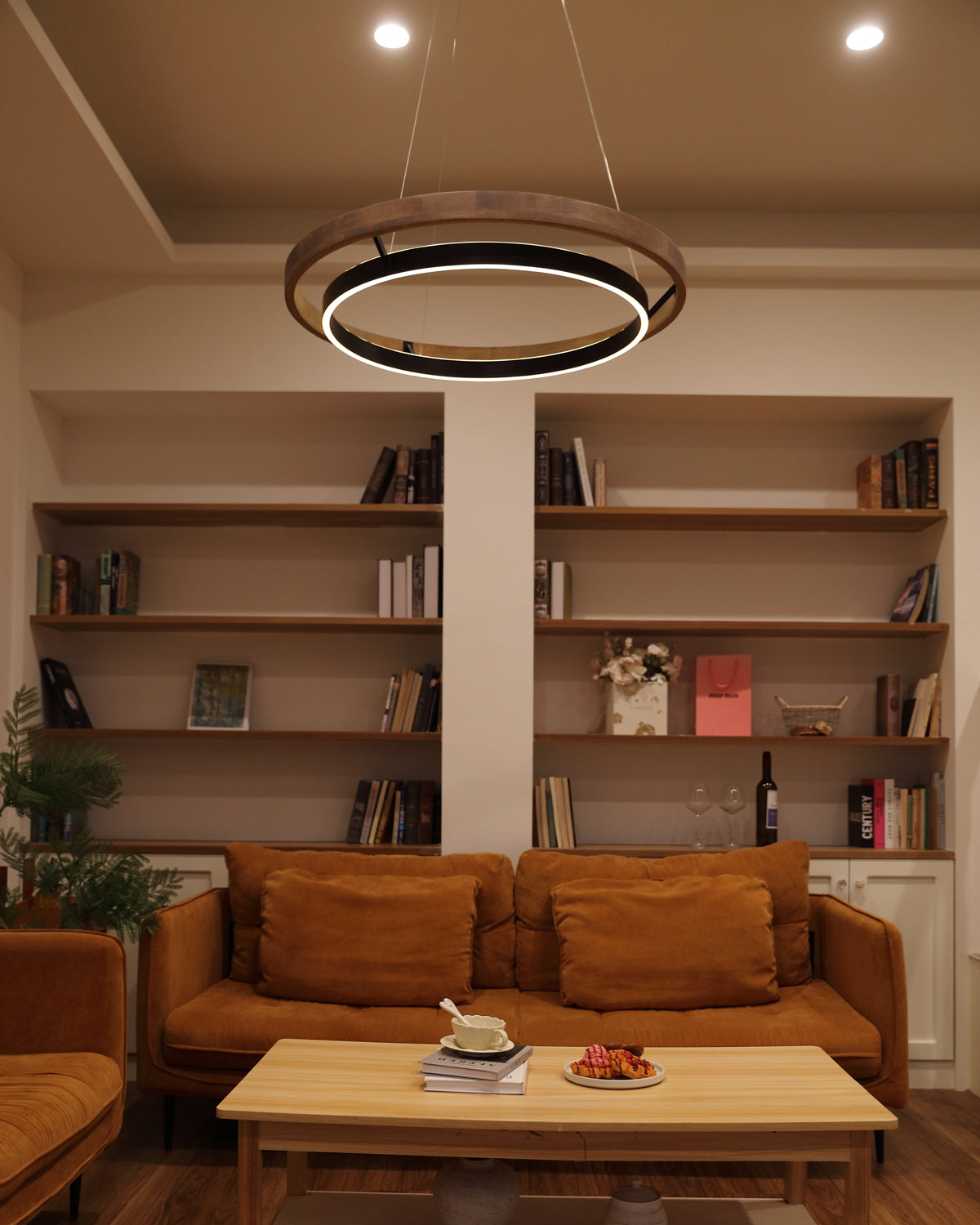WOMO Circular Led Wood Chandelier-WM2492