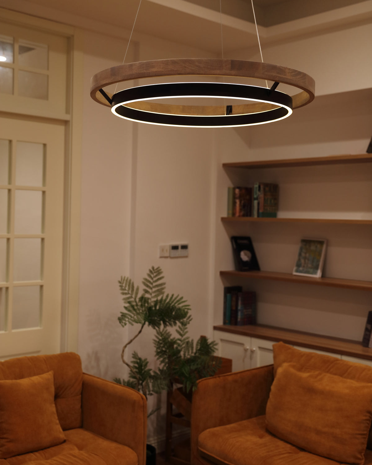 WOMO Circular Led Wood Chandelier-WM2492