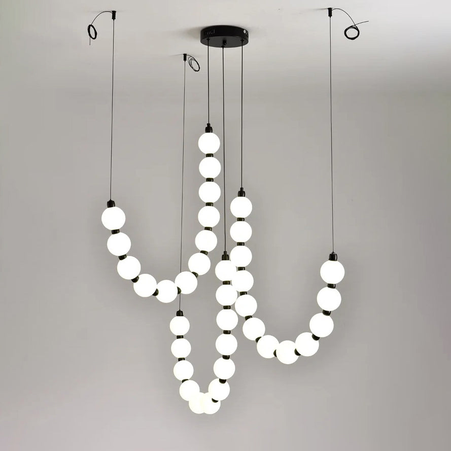 WOMO Frosted Glass Bead Pendant Chandelier - WM2102e