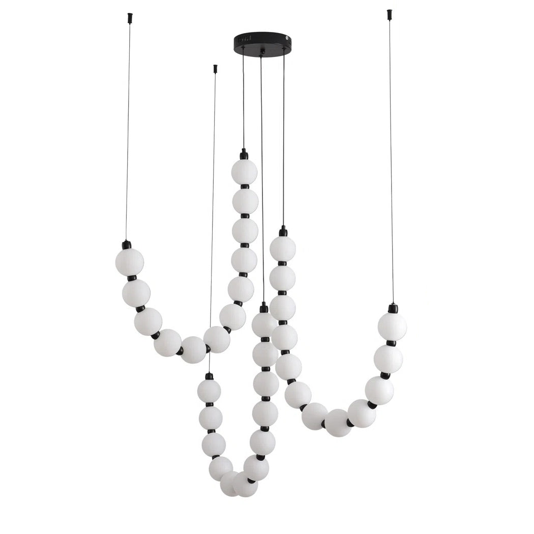 WOMO Frosted Glass Bead Pendant Chandelier - WM2102e